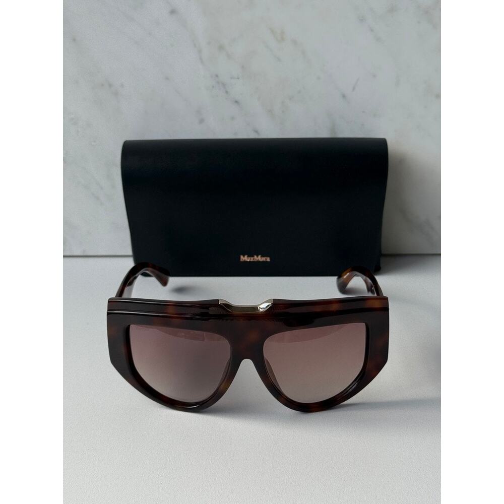 NEW Max Mara MM0083 Oversized Sunglasses in Brown - Picture 4 of 6